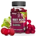 Sugar Free Vegan Beet Root Gummies für Blutdruck, Beetroot Gummies mit L-Citrulline und Hawthorn Extract, Peach Flavor Beet Chews für hohen Blutdruck, 60 Zähler