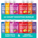 Designer Wellness Protein Smoothies Original Variety Pack & Super Fruits Variété Pack Bundle