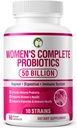 Probiotika für Frauen 60 Kapseln | 50 Billion CFU Wissenschaftlich geformt Multi Strain Probiotic Blend | Organic Supplements mit Präbiotika für Frauen Gesundheit (Frauen komplette Probiotika)