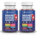 8 in 1 Immune Defense Booster Supplement Gummie mit Astragalus Wurzel, Vitamin C und Zink, Vitamin D3, Elderberry und Quercetin (2 Packung)