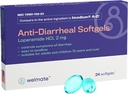 WELMATE - Softgels anti-diarrhéiques (24 Softgels) - Loperamide HCL 2 mg - Diarrhée Soulagement Symptôme - Relief estomac relevé - Anti-diarrhée Pilules - Sur-le-Counter Médicaments