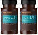 Elemente Vitamin D2 2000 IU, Vegan, 65 Kapseln, Unterstützt starke Knochen und Immungesundheit, 2 Monate Versorgung (Packaging Mai Vary) (Pack von 2)