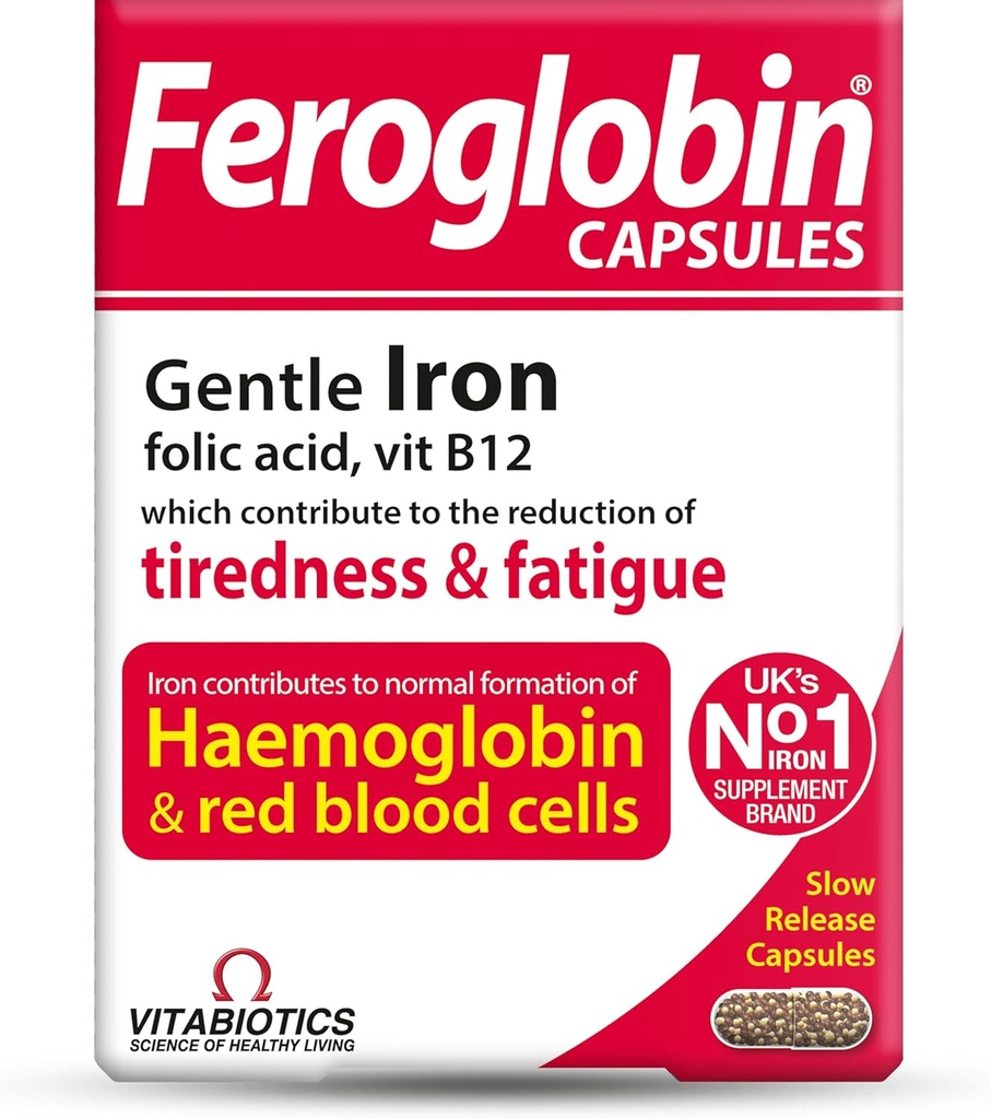 Feroglobin Vitabiotics Bio Vitamin und Mineral Kapseln 30 Kapseln