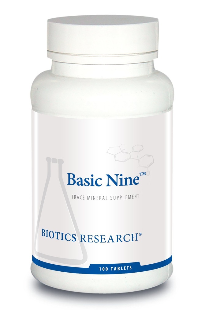 Biotics Research Basic Nine Whole Food Sourced Rare Trace Minerals, Phytochemically Bound, enthält Antioxidantien SOD und Katalase, 100 Tabletten