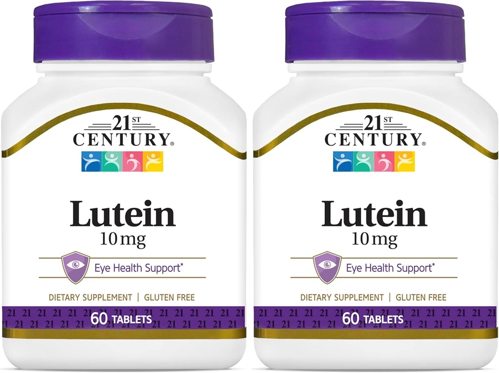 21st Century Lutein 10 mg Tabletten, 60 Zähler (Pack von 2)