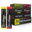 Pedialyte Sport Elektrolyt-Pulver, schnelle Hydration mit 5 Schlüsselelektrolyten für Muskelunterstützung vor, während, & nach Übung, 12 Zitronen Lime & 12 Obst-Punch, 0.49-oz Pakete (24 Count)