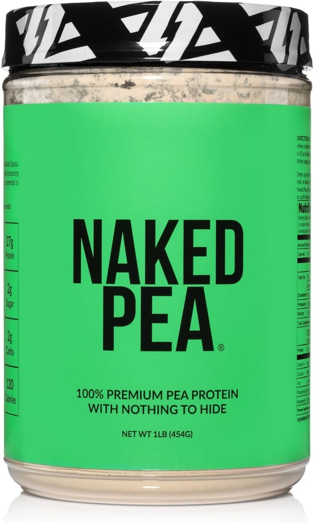Pois nus - Isolé aux protéines de pois - Protéines végétales, végétales et végétales. Facile à digérer, sans OGM, sans lactose, sans soja et sans gluten - 15 portions