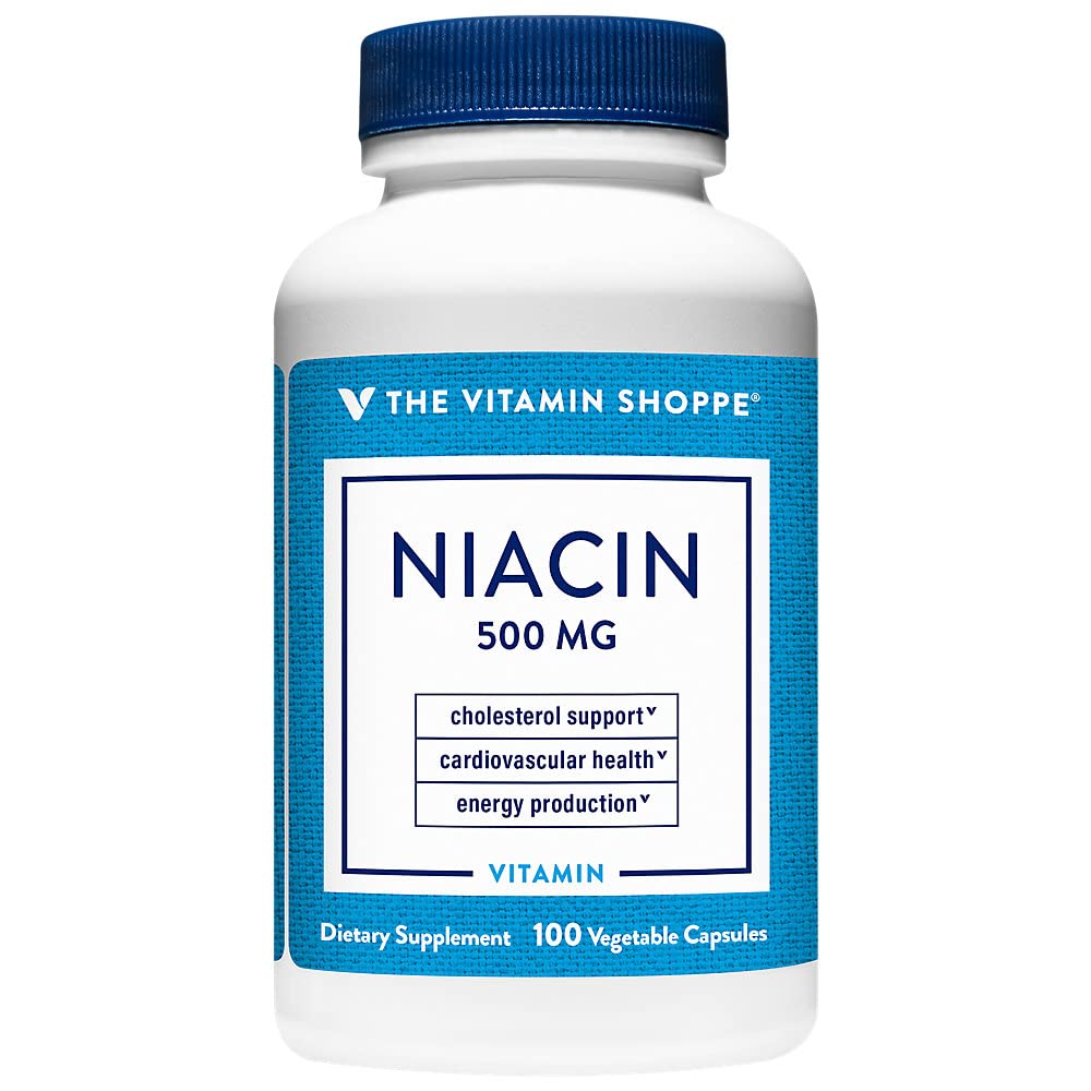 La vitamine Shoppe Niacine - Soutien au cholestérol - 500 MG (100 capsules végétales)