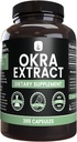 PURE ORIGINAL INGRÉDIENTS Extrait d'okra (365 Capsules) Pas de Magnésium ou de Rice Filters, Toujours Pure, Verified Lab