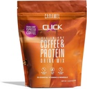 Klicken Sie auf Kaffee Protein Pulver | Double Shot Espresso | 16g Protein | 23 Essential Vitamine | Low Calorie Meal Ersetzung | 150mg Koffein | Glutenfrei | Keine künstlichen Aromen oder Farben | Caramel