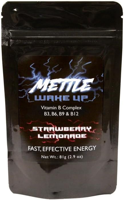 Energy Drink Powder - 25 Servierungen | Sugar Free | 200mg Koffein - Mettle Energy Drink Mix (Strawberry Lemonade)