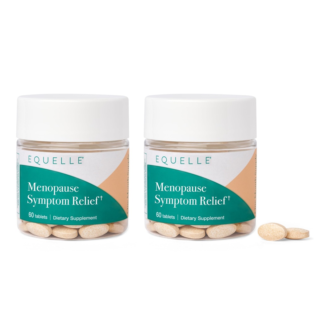 EQUELLE Multi-Symptom Menopause Relief von Hot Flashes, Muscle Aches & unterstützt mehr Schlaf. Hormonfreie, pflanzenbasierte S-Equol – 2 Monate Versorgung (120 Tabletten)