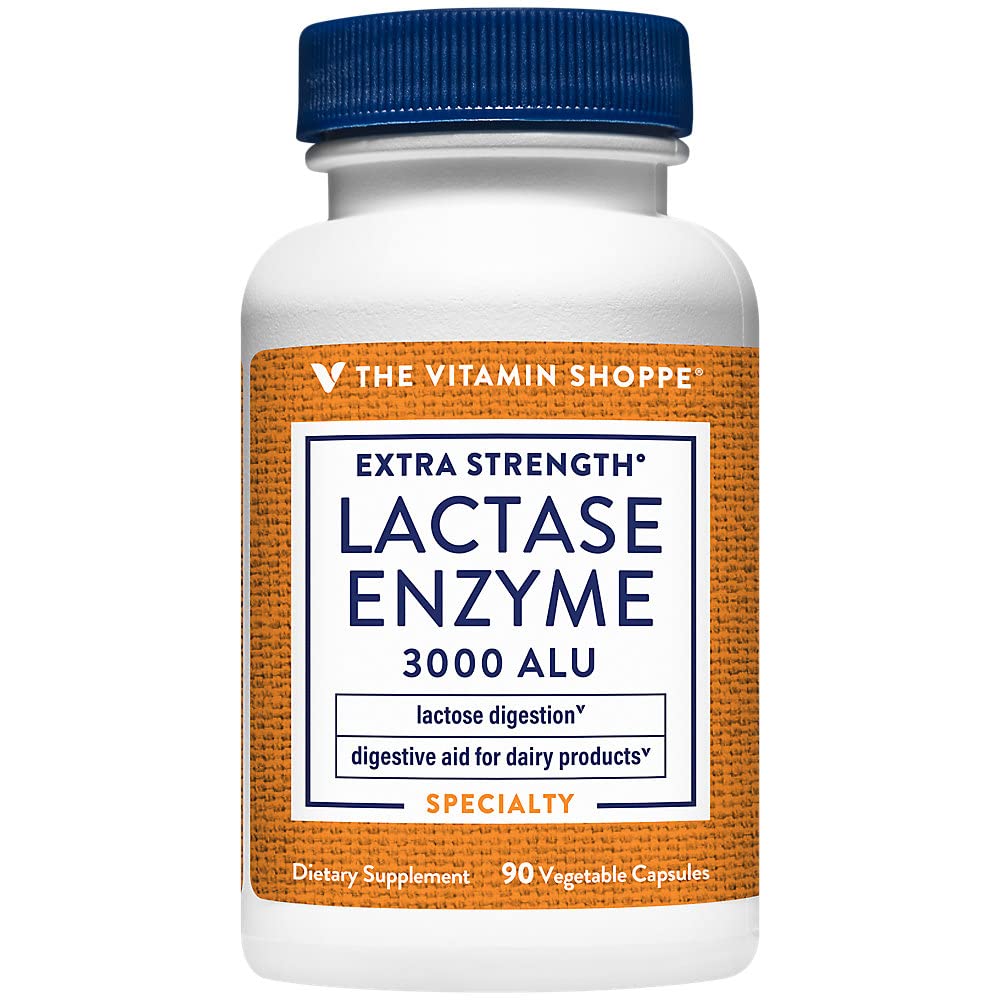Extra Strength Lactase Enzyme a" Verdauungshilfe a" 3.000 ALU (90 Gemüsekapseln)