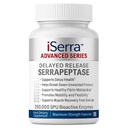 iSerra 250.000 SPU Serrapeptase Enzyme - 90 Maximum Strength Capsules - Bis zu 12x Mehr Potent als andere Serrapaptase - Verzögerte Release Technologie-High Potency Non-GMO, Glutenfrei, Vegan (Pack von 1)