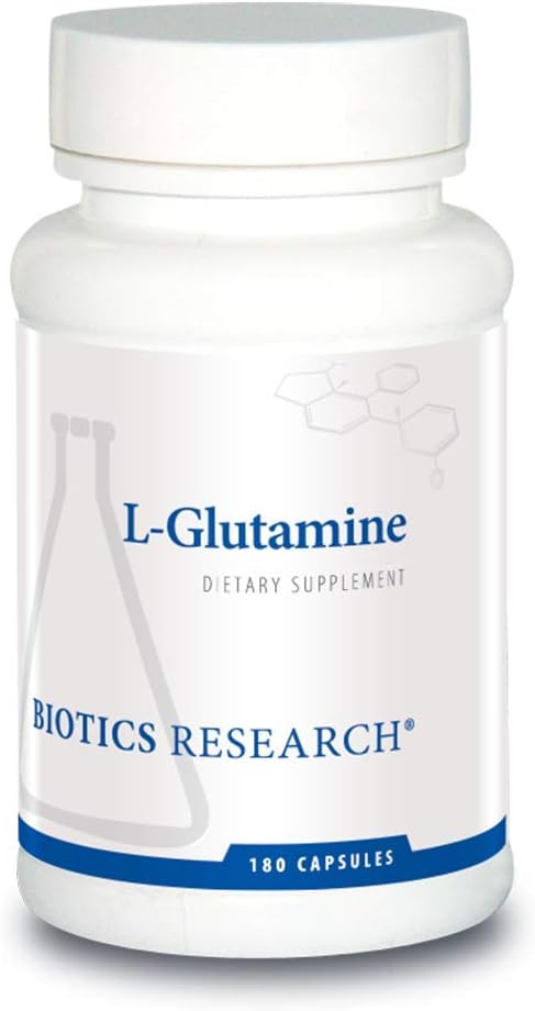 Biotics Research L Glutamin, Gastrointestinal Health, Gut Lining Support, Optimale Muskelunterstützung, Lean Muskel, Antioxidante Aktivität, freie Form Aminosäure. 180 Kapseln
