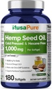NusaPure Hanf Seed Oil 1000mg - 180 Softgel pro Flasche