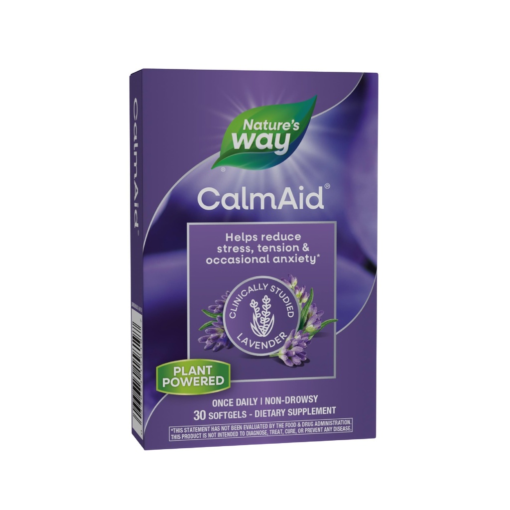 Nature's Way CalmAid, aide à gérer le stress et la tension*, lavande étudiée cliniquement, non somnolence, 30 softgels