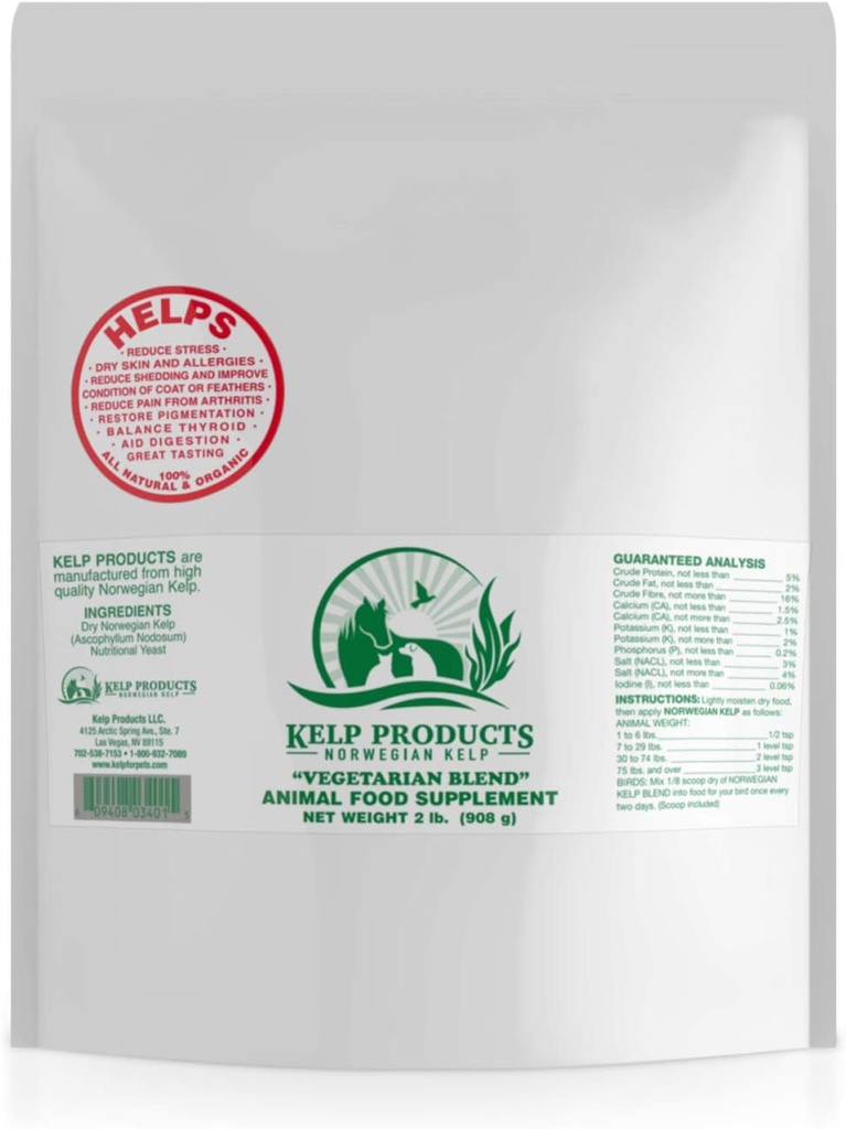 Norwegian Ocean Kelp Supplement für Hunde. Vegetarische Mischung - 2 Pfund