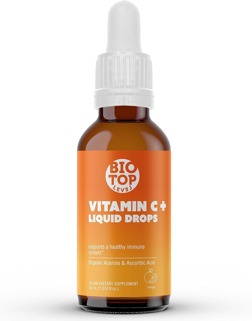 Vitamin C Flüssigkeitstropfen. Immununterstützung und Gesamtgesundheit