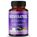 Ultra Resveratrol 8 in 1 Formel - mit Grape Seed Milk Thistle Niacin (150 Count (Pack von 1))
