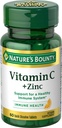 Nature's Bounty Vitamin C + Zink, Vitamin Supplement, Unterstützt Immungesundheit, 60 mg, 60 Tabletten