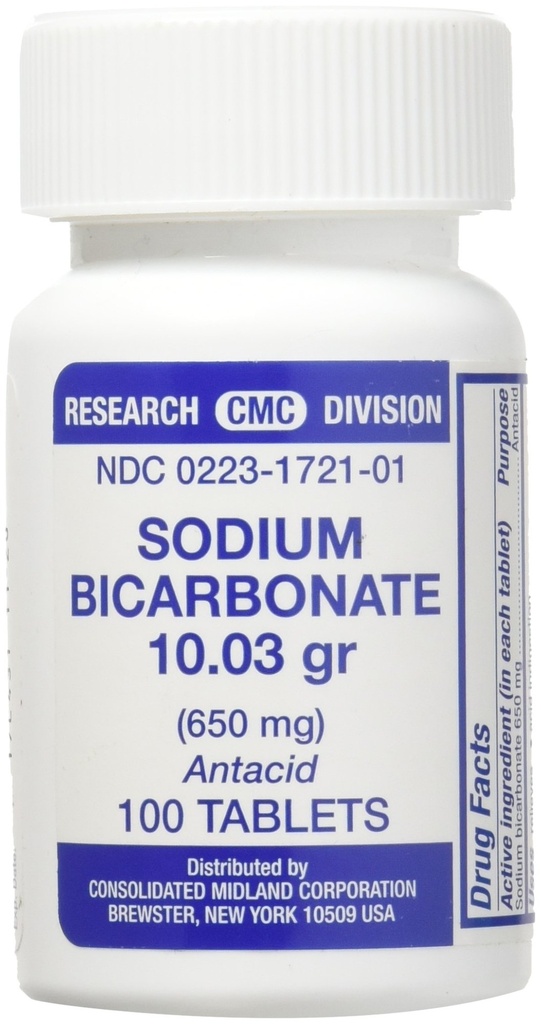 Natriumbicarbonat Antacid (650mg) - 100 Tabletten