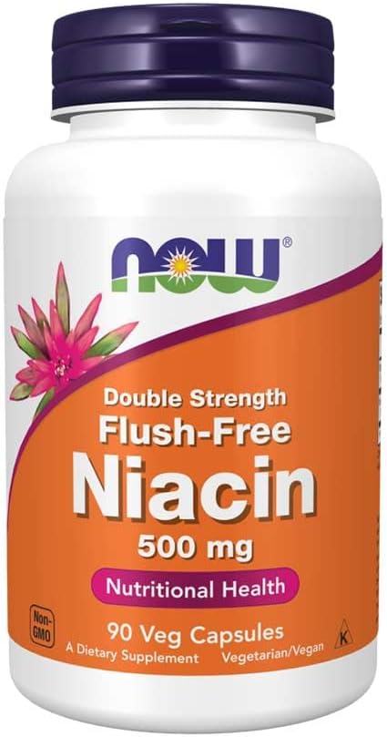 NOW Foods - Niacin Flush-Free Double Strength 500 mg. - 90 Gemüsekapseln