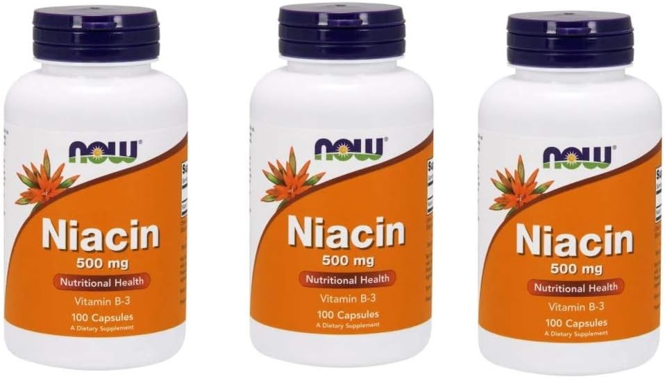 MAINTENANT Aliments - Niacine vitamine B-3 500 mg. - 100 Capsules ( Multi-Pack)