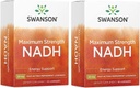 Swanson Maximum Strength NADH - Fast-Acting Peppermint Lozenges zur Förderung der Gehirngesundheit und Energie-Unterstützung - Vitamin B3 Coenzym zu helfen, Fett zu bekämpfen - (30 Tabletten, je 20mg) 2 Pack