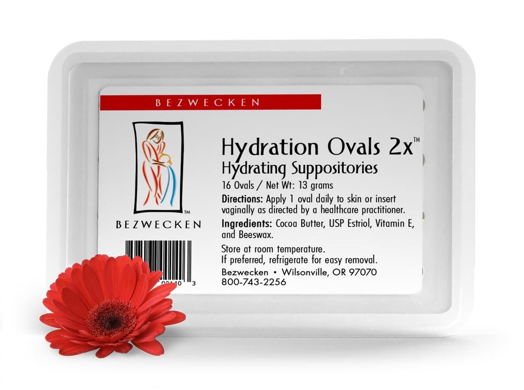 Bezwecken – Ovales d'hydratation 2x – 16 Suppositoires Ovales Extra Strength - Formule professionnelle pour atténuer la sécheresse vaginale chez les femmes ménopausées - Sûre et naturelle
