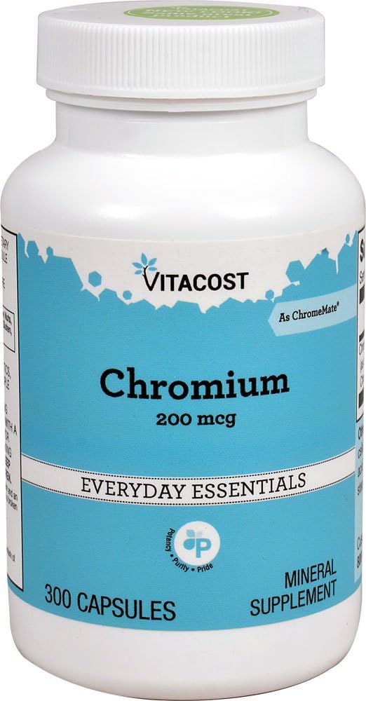 Vitacost GTF Chrome Polynicotinate comme ChromeMate - 200 mcg - 300 Capsules