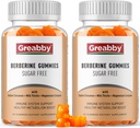 Berberine mit Ceylon Cinnamon Supplement - Berberine Gummies, Organic Berberine HCL 1200 mg für Erwachsene, Immunsystemunterstützung, Sugar Free, GMO Free, Gluten Free, 120 Gummies
