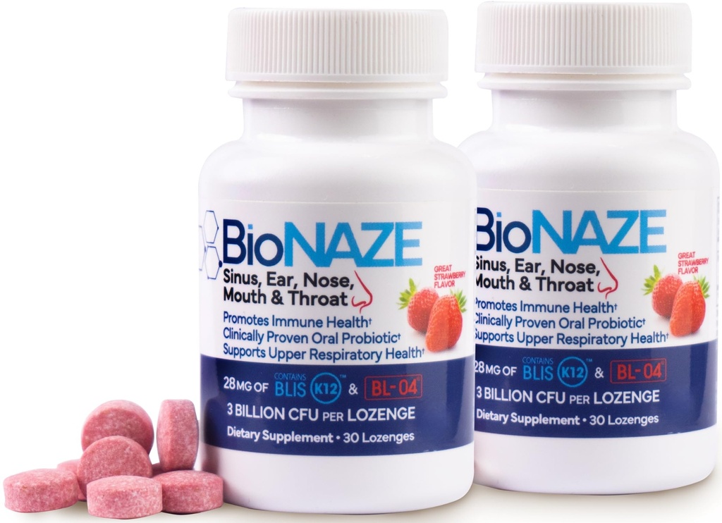 Oral Probiotic BLIS K12 & BL-04 für Sinus, Tonsil Stones, Bad Breath, Post Nasal Drip, Throat & Mouth. Verbessern Sie die oberrespiratorische Gesundheit mit klinisch bewährten Oral Probiotics (2 Pack)