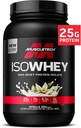 MuscleTech ISO Whey Isolate Protéines Poudre, Vanille - Supplément de gymnastique après entraînement pour le gain musculaire maigre, gain de poids de construction du corps et récupération - 25g de protéines, BCAA, EAA et 0 sucre ajouté - 2lbs
