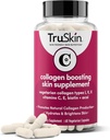 TruSkin Collagène Suppléments – Végétarien-Ami Multi Collagène pour la peau avec Biotine, Vitamine C & Acai Superfood Complex – Soutenir la production de collagène naturel, Hydrate et Brighten Peau, 60 Capsules