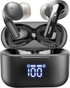TOZO T20 Wireless Earbuds Bluetooth Kopfhörer 48.5 Hrs Playtime mit LED Digital Display, IPX8 wasserdicht, Dual Mic Call Noise Cancelling 10mm Broad Range Lautsprecher mit Wireless Charging Case
