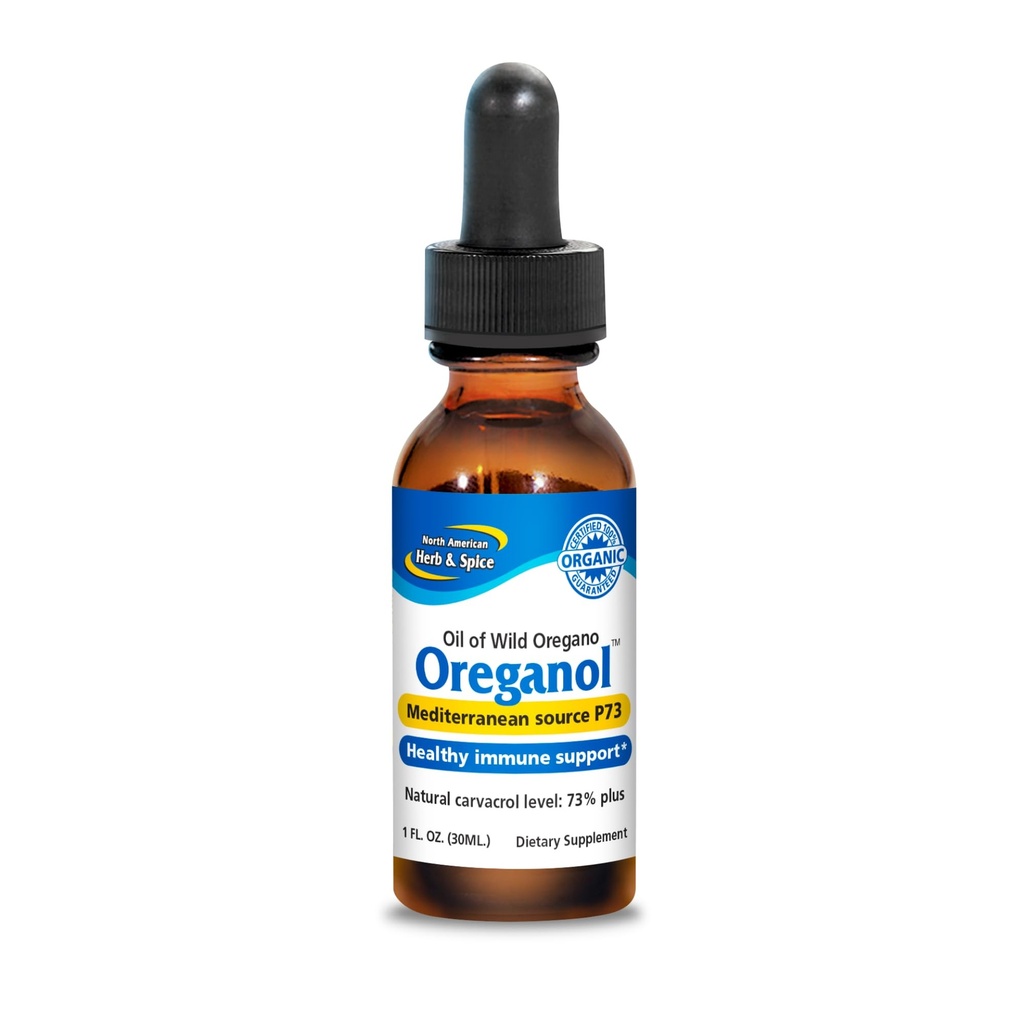 NORTH AMERICAN HERB & SPICE Oréganol - 1 fl oz, lot de 3 - Huile d'origan non transformée, sauvage et biologique - Méditerranée Source P73 - Non-OGM - 1296 Total des services