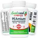 Palmitoyléthanolamide 450mg Confort Mobilité Nerves Soutien cognitif et immunitaire - Micronised High Absorption - Tous les pois naturels - États-Unis Fabriqué - Pas d'additifs ou d'excipients – 60 capsules végétaliennes Supplément