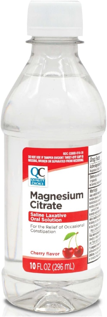 Choix de qualité Citrate de magnésium solution orale, 10oz - Laxatif saline, supplément pour le soulagement de la constipation occasionnelle, Mag Citrate est un laxatif doux et efficace pour la régularité (1, cerise)
