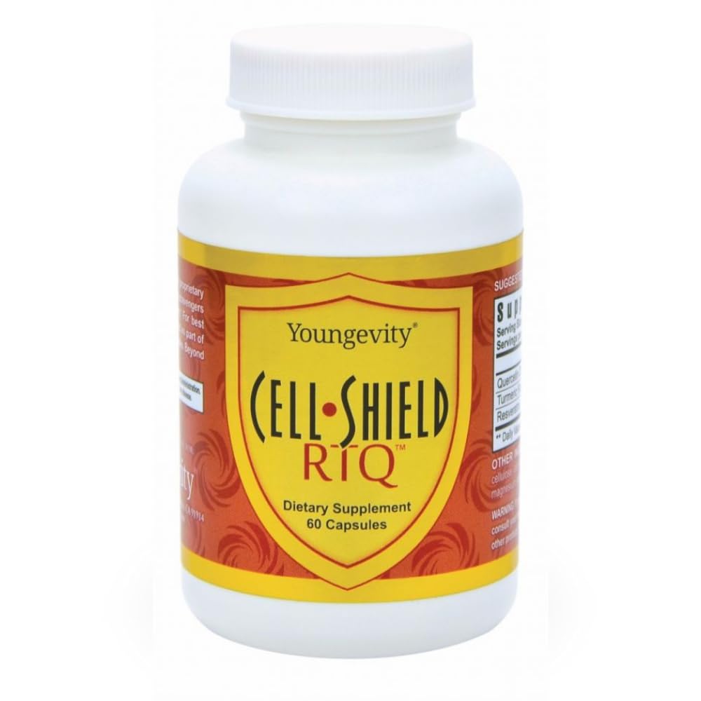 Youngevity Cell Shield RTQTM - Kurkuma (95% Circuminoids), Quercetin, Japanisches Knotweed - Hochverfügbares Antioxidans Blend - 60 Kapseln