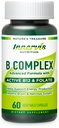 Complexe bioactif B avec B12 actif et folate – soutient l'énergie, le cerveau et la santé nerveuse, 60 capsules végétaliennes