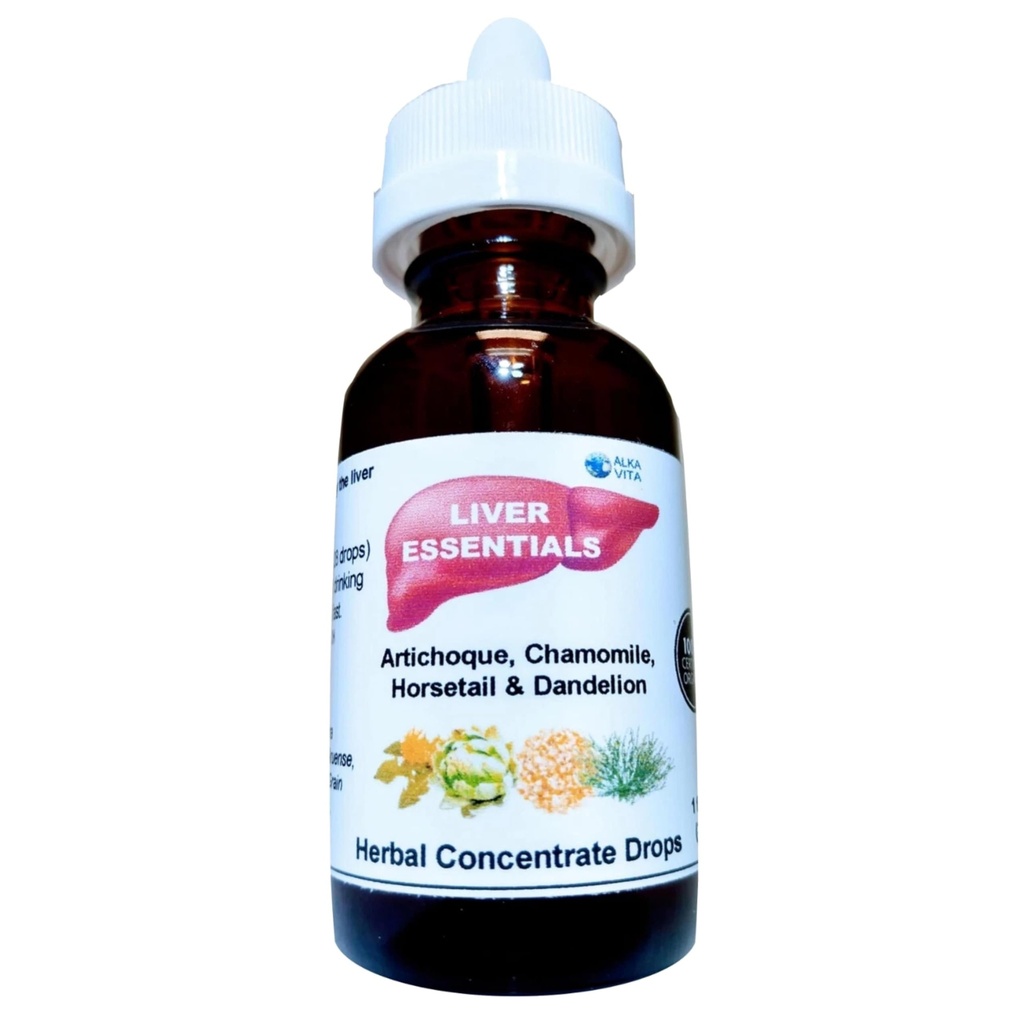 Liver Support Cleanse Fatty Liver Purifier Detox Herbal Concentrate Drops Pure Organic Artichoke Dandelion Chamomile & Horsetail