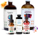 LIQUIDHEALTH Ultimate supplément de vitamine liquide bariatrique - Multivitamine bariatrique quotidienne avec fer, calcium, magnésium, vitamine végétal D3 et B12 organique - chirurgie bariatrique doit avoir, États-Unis Fabriqué