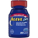 Aleve PM Caplets, Fast Acting Sleep Aid and Pain Relief für Kopfschmerzen, Muscle Aches, Non-Habit Forming 220 mg Naproxen Sodium und 25 mg Diphenhydramine HCl Capsules, 80 count