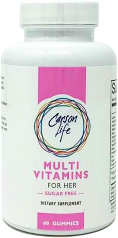 Carson Life Women's Multivitamin Gummies - 60 Kaugummis - Boost Immune System - Zuckerfrei, Glutenfreie Nahrungsergänzung - Fruchtgeschmack - Made in USA (60 Gummi)