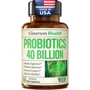 Probiotiques pour les femmes et les hommes avec des prébiotiques - 40 milliards CFU Probiotiques pour la santé digestive, la santé de Gut et supplément de soutien immunitaire - Lactobacillus Acidophilus Probiotique - Végétarien, sans soja et sans lait