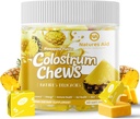 Colostrum Chews Supplement mit Probiotika für Gut Health, Bloating, Immununterstützung, Haut, Haarwachstum und Schönheit - Ananas Flavor (60 Servietten)