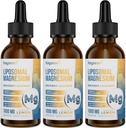 Des gouttes de magnésium liposomiques à haute résistance, des formes chélatées facilement absorbées de bisglycinate de magnésium et de gluconate de magnésium, des supports - Aide au sommeil, Stress, Mood, Gut - 60ML gouttes liquides au citron
