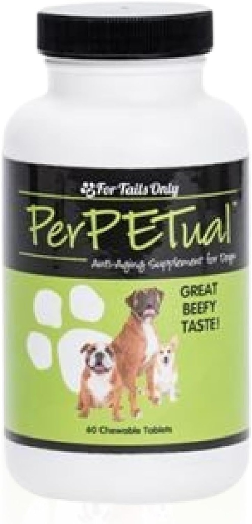 Youngevity PerpetualTM - Maximum Strength Anti-Aging Dog Bone & Joint Support - mit Glucosamin, Choline, MSM, Milchdistel, Kalzium, Turmeric & More - 60 Kautabletten