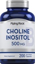 Piping Rock Choline Inositol Ergänzungen | 500mg | 200 Kapseln | Choline Bitartrate & Myo-Inositol | Non-GMO, Glutenfrei